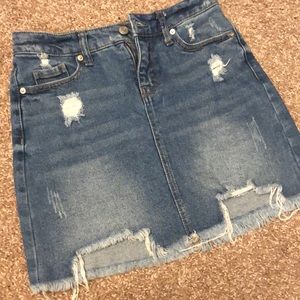 Wild Fable Distresses Denim Skirt